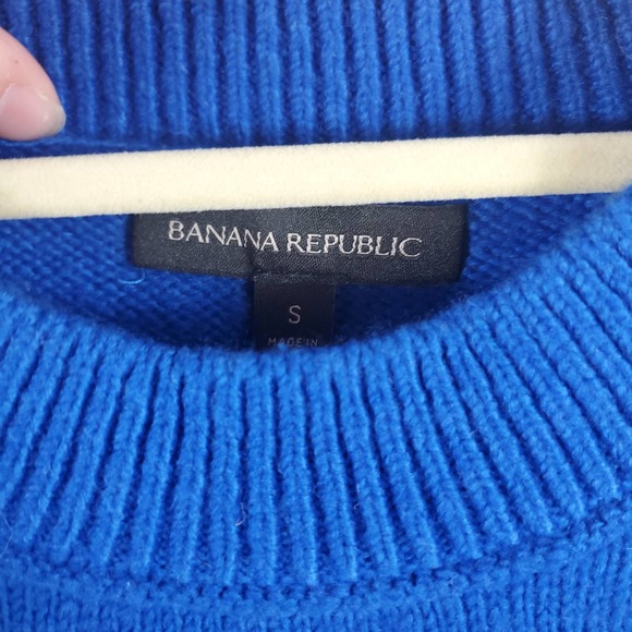 Banana Republic Blue Mockneck Sweater Size S - Picture 10 of 12